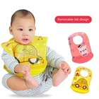 Съемные силиконовые нагрудники для детей, детская посуда для кормления новорожденных, водонепроницаемые нагрудники для малышей, детские нагрудники для кормления на завтрак