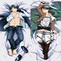 levi ackerman cosplay anime shingeki no kyojin sleepwear cool male pillow case dakimakura hugging body decorative pillow cover