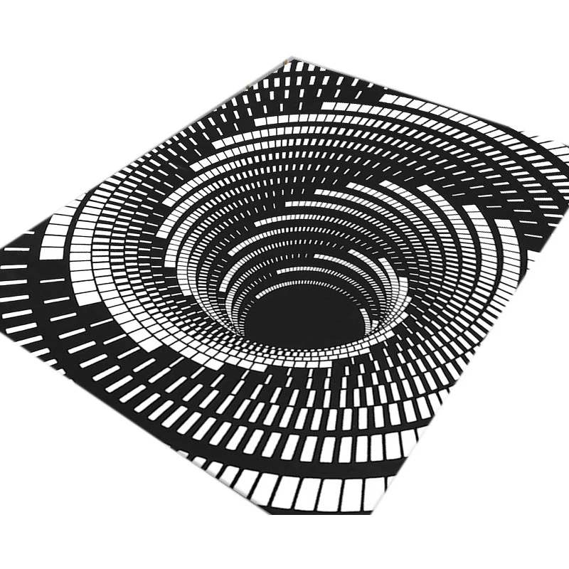 

Visual Carpet Living Room Bedroom Coffee Table Mat 3D Geometric Stereo Illusion Floor Mat