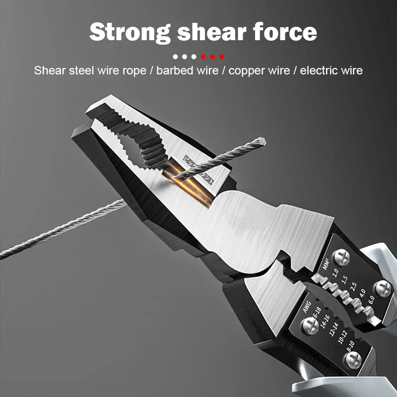 

9/7/8/6inch Universal Diagonal Pliers Needle Nose Pliers Hardware Tools Multifunctional Wire Cutters Electrician Accessories