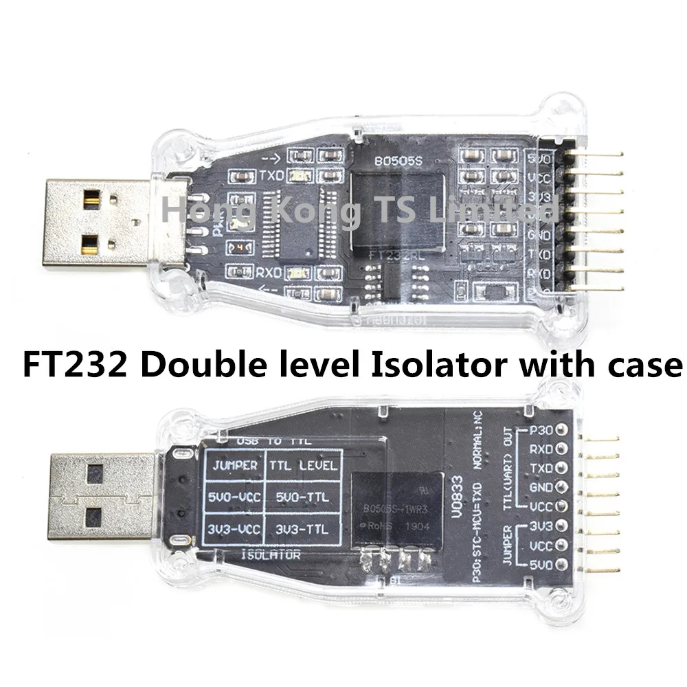 FT232/CH340/CP2102 USB для ttl USB для последовательного UART модуля FT232RL изоляции напряжения изоляции сигнала четыре уровня - Цвет: FT232 with case