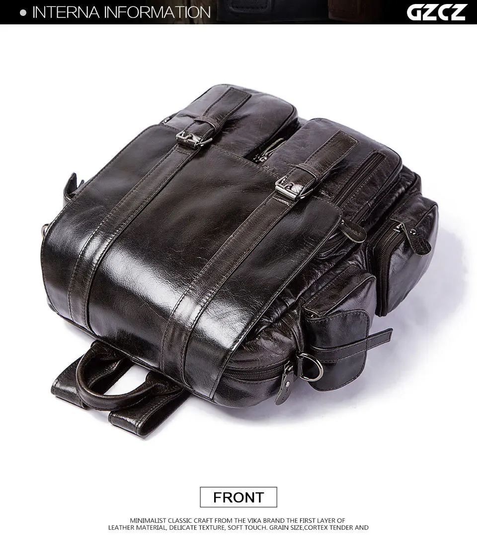 Рюкзак из воловьей кожи вместительный с раскладушка| |