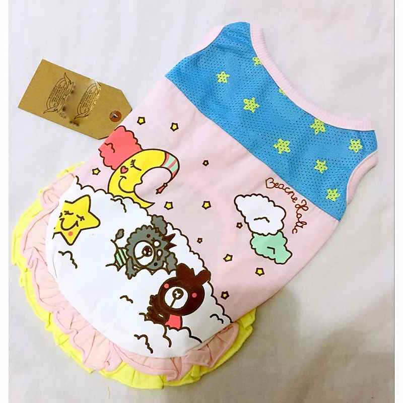 

2021 Dog Shirt Summer Dog Clothes For Small Medium Dogs Cats Costume Striped Pet Shirts Puppy Outfit Soft Dogs Clothing Fashion