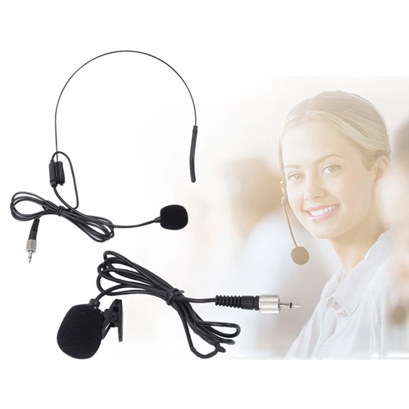 Wireless Microphone System Set With Headset & Lavalier Lapel Mics Beltpack Transmitter Receiver | Электроника