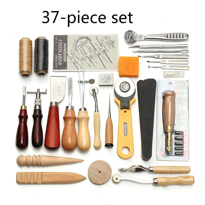 37 комплектов набор для ручной работы с кожей | Дом и сад