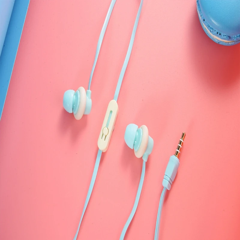 Милые наушники-вкладыши 3 5 мм стерео проводные с mi c чехол для наушников детей