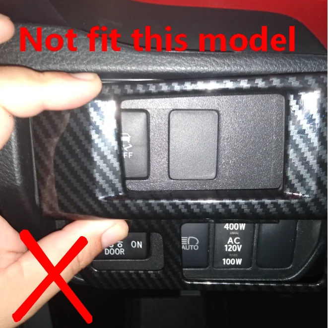 

Fit for Toyota Tacoma 2016-2019 Carbon Fiber ABS Fog Light Control Button Panel Cover Molding Trim car-styling Accessories