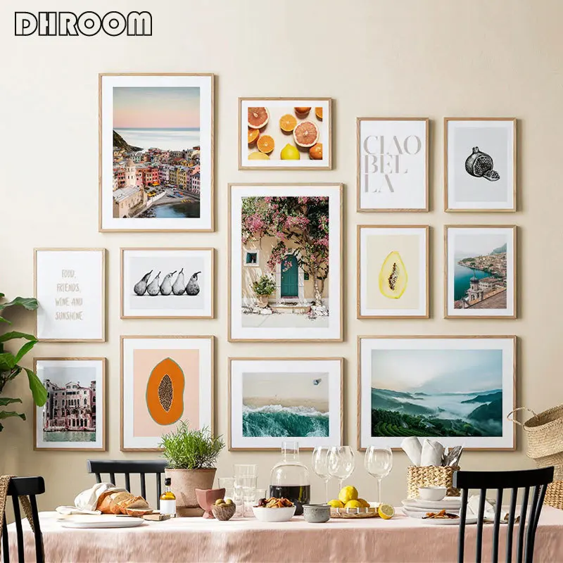 

Sweet Fruits and Blue Oceans Canvas Wall Art Poster Print Painting Kitchen Decoration Pictures Delicious Holiday Gallery Wall