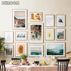 Настенный постер на холсте с изображением сладких фруктов и синего океана, настенный художественный постер, картина для украшения кухни, изображения вкусных праздников, галерея на стену