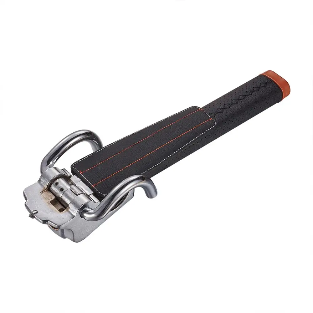 Черного цвета из искусственной кожи замок рулевого колеса автомобиля складной