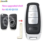 Новинка, Улучшенный чехол для смарт-ключа без ключа для Audi A3 A2 Q3 S3 RS3, чехол для дистанционного ключа HAA Uncut