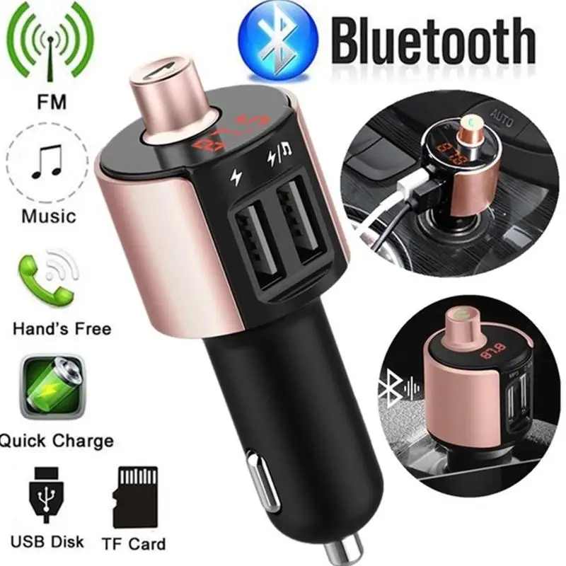 Car Bluetooh FM Transmitter Vehicle Music Player Wireless Radio Hand-free Calling USB Charger Adapter Fm | Автомобили и мотоциклы