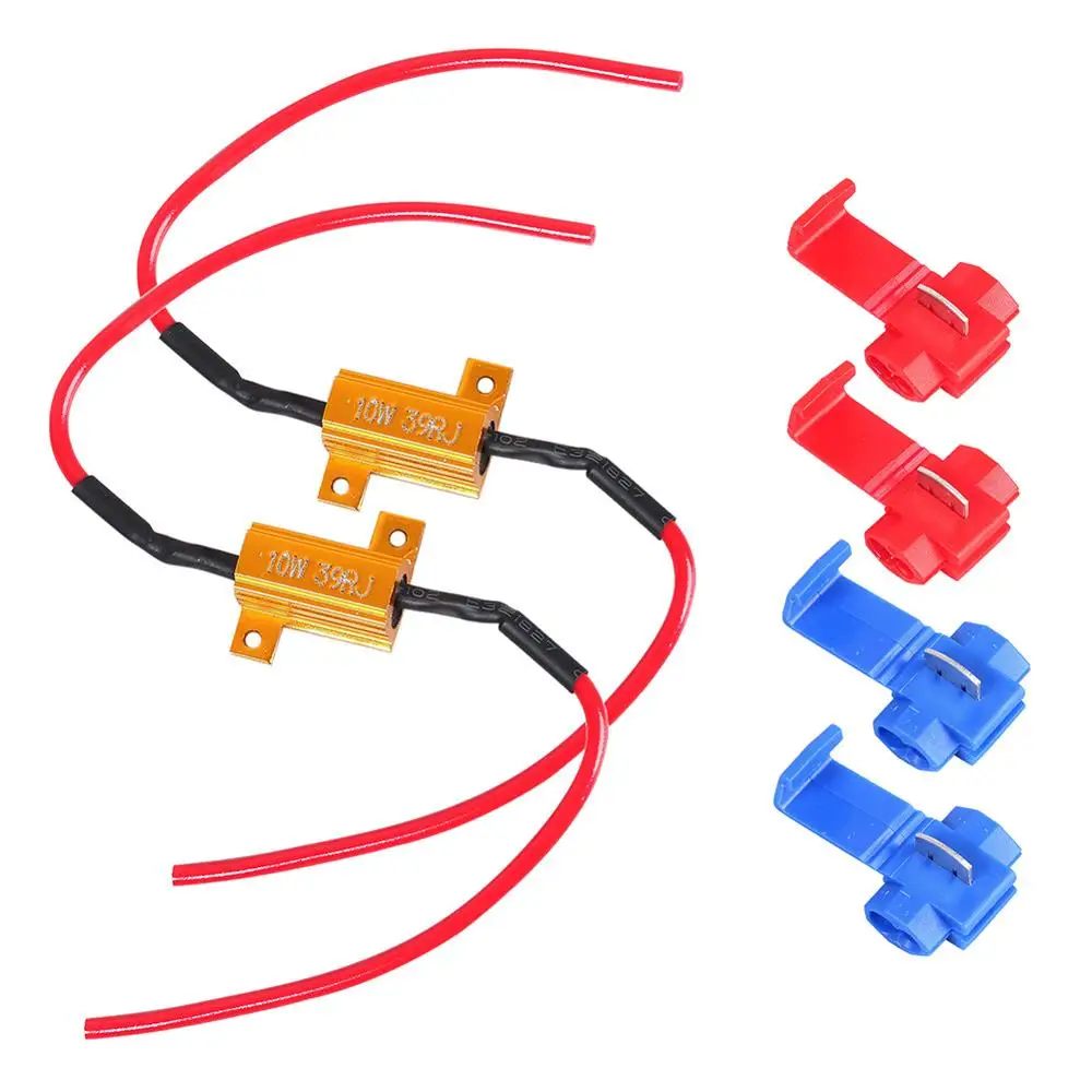 2 шт. 10 Вт 39ом светодиодный резистор CANBUS без погрешности нагрузки 4 5 6 W5W T10 T4W BA9S H6W