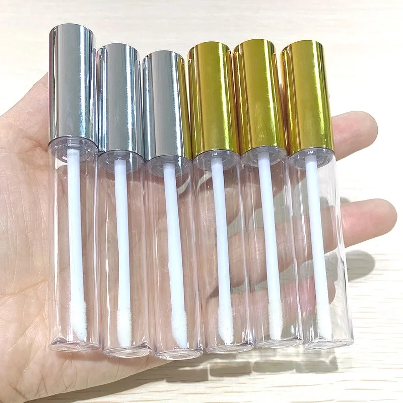 

30/50/100pcs Gold Silver 10ml Empty Lip Gloss Tubes Containers Refillable Lip Balm Bottles for DIY Makeup Lipgloss Homemade Lip