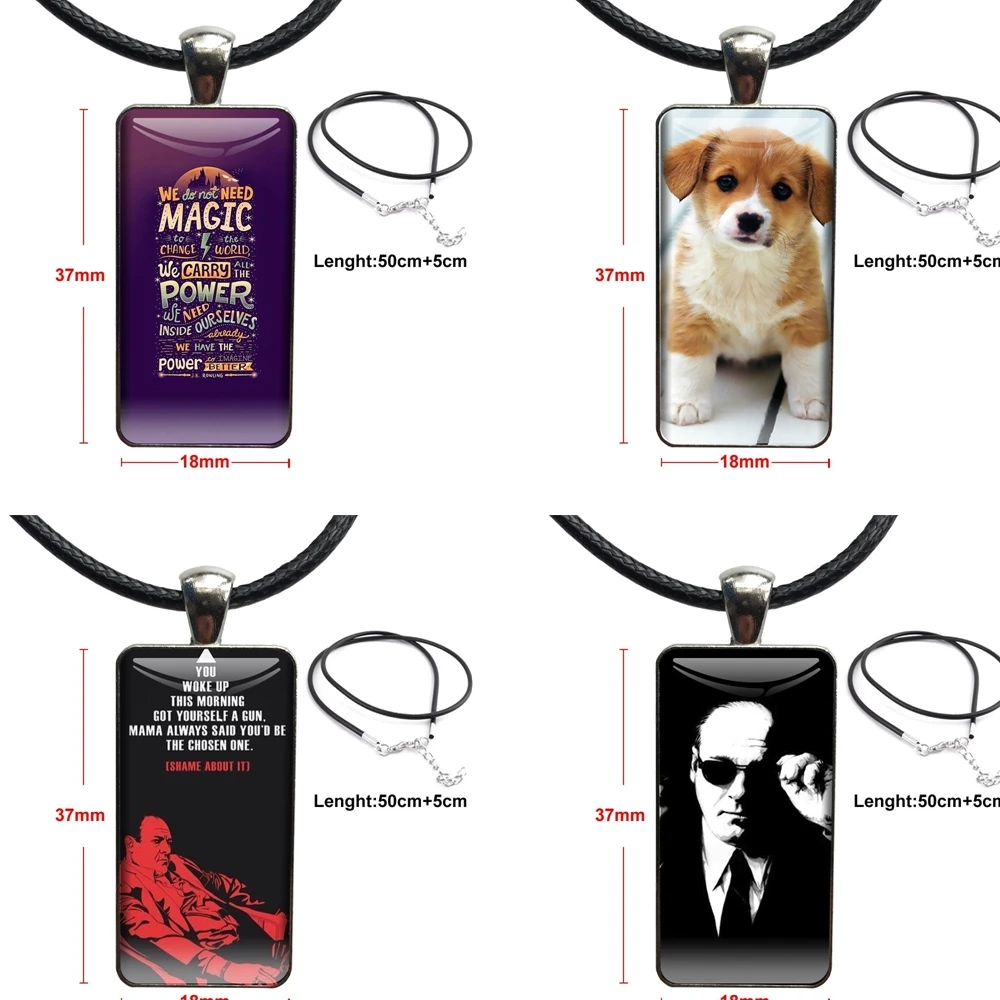 Ожерелье-чокер женское из стального стекла в Форме Кабошона прямоугольной формы