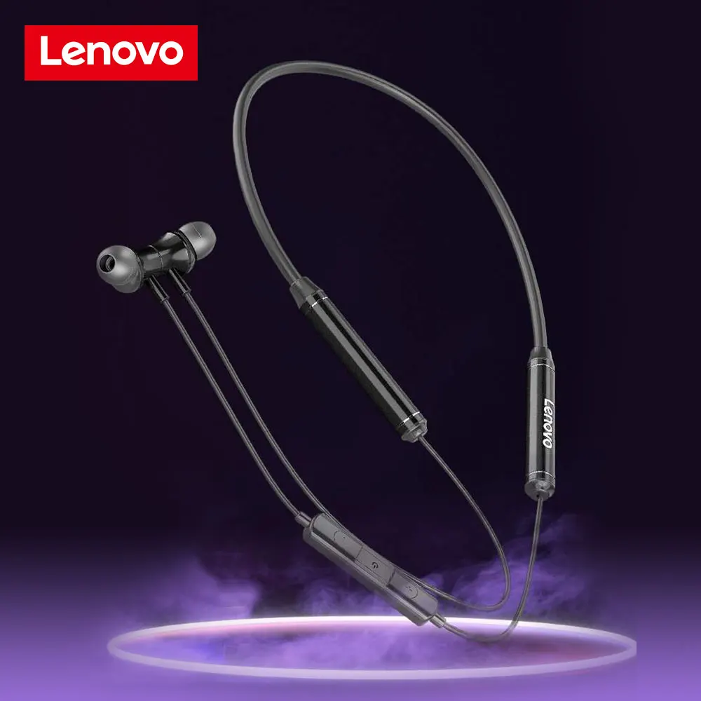 Наушники Lenovo QE08 с шейным ободом беспроводные Bluetooth-наушники HIFI 9D Спортивная
