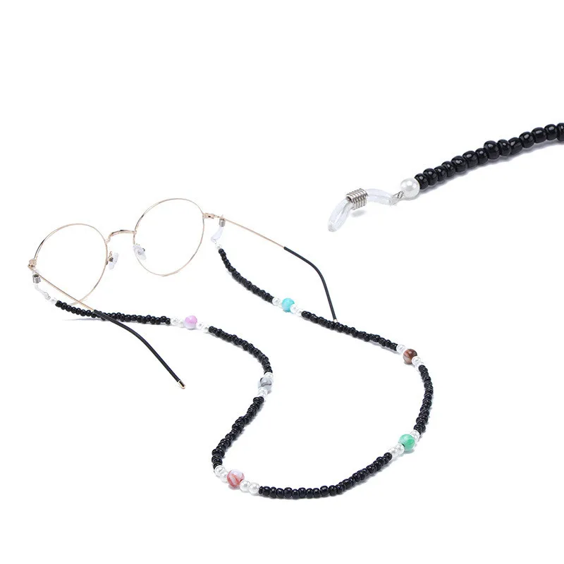 Цепочка для очков с жемчужным камнем и бусинами шнур чтения ремешок