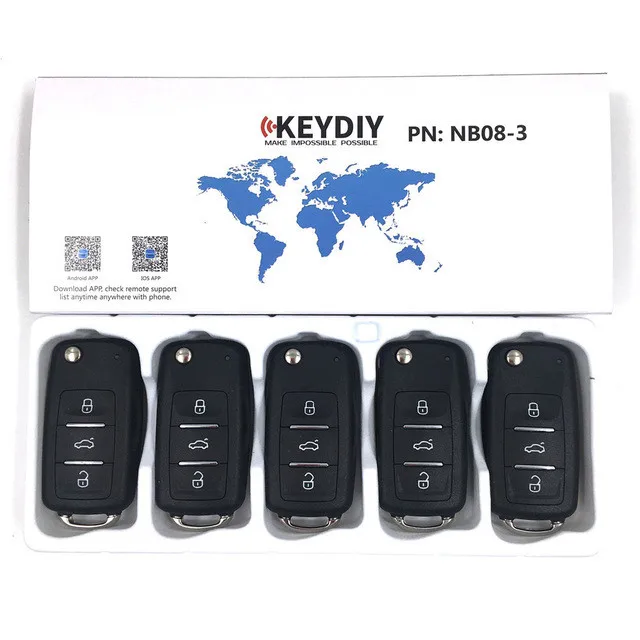 

5PCS NB08 KD Remote Control 3 Button Universal Multi-functional for Keydiy KD900 URG200 KD200 KD-X2