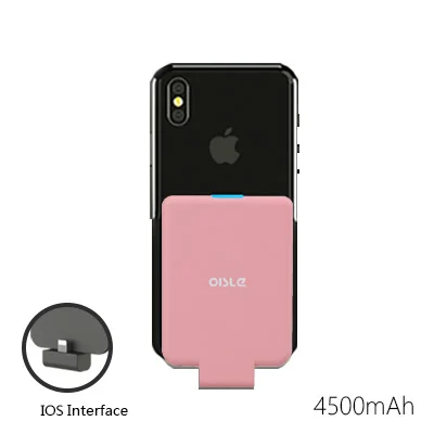 8 pin Lighting Pink Внешний 4500 мАч Мини Тонкий внешний аккумулятор портативный легкий резервный чехол Зарядное устройство для iPhone 6S 7 8 11 Plus X XS XR - Цвет: 8 pin Lighting Pink