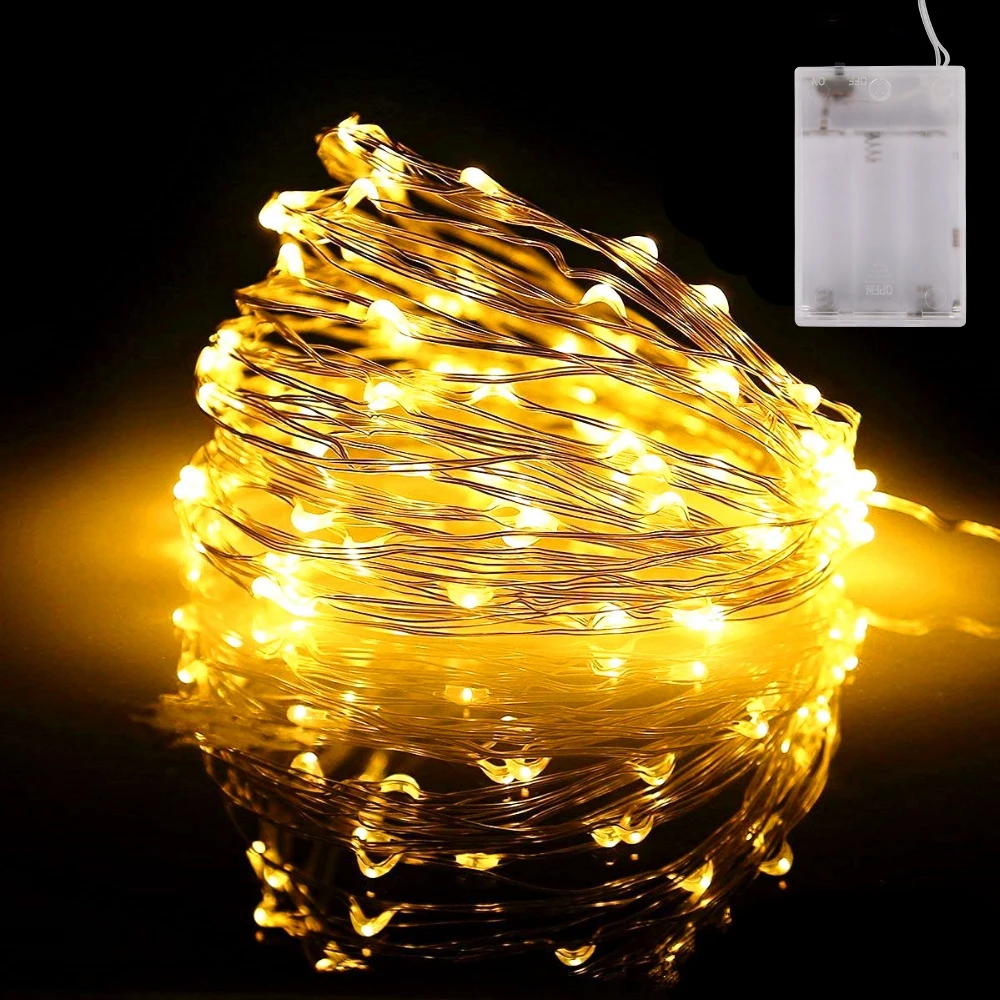 10 м/20 м светодиодный светильник Феи медный провод струнный s Гирлянда для дома