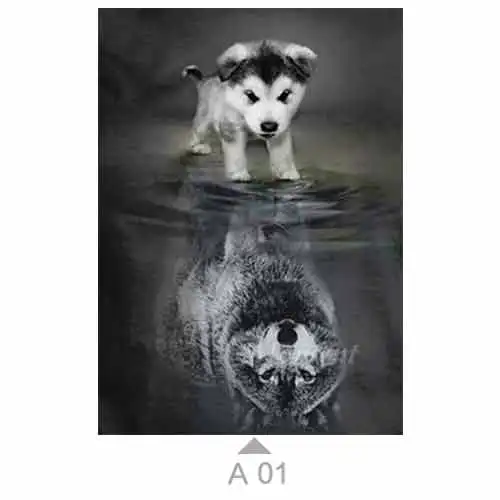 Алмазная живопись Ever Moment, ручная работа, животные, отражение воды, полный квадрат 5D, сделай сам, алмазная вышивка, мозаика, декор S2F2342 - Цвет: A01