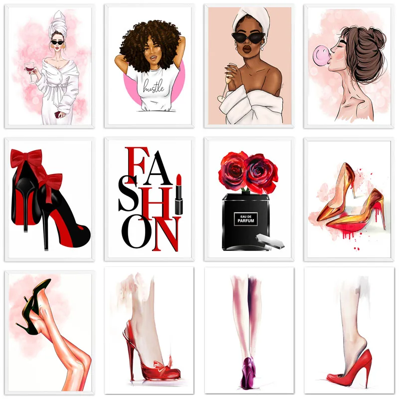 

DIY High Heels Woman Flower Style Square Diamond Painting Colorful Handmade Cross Stitch Embroidery Mosaic Home Room Wall Decor