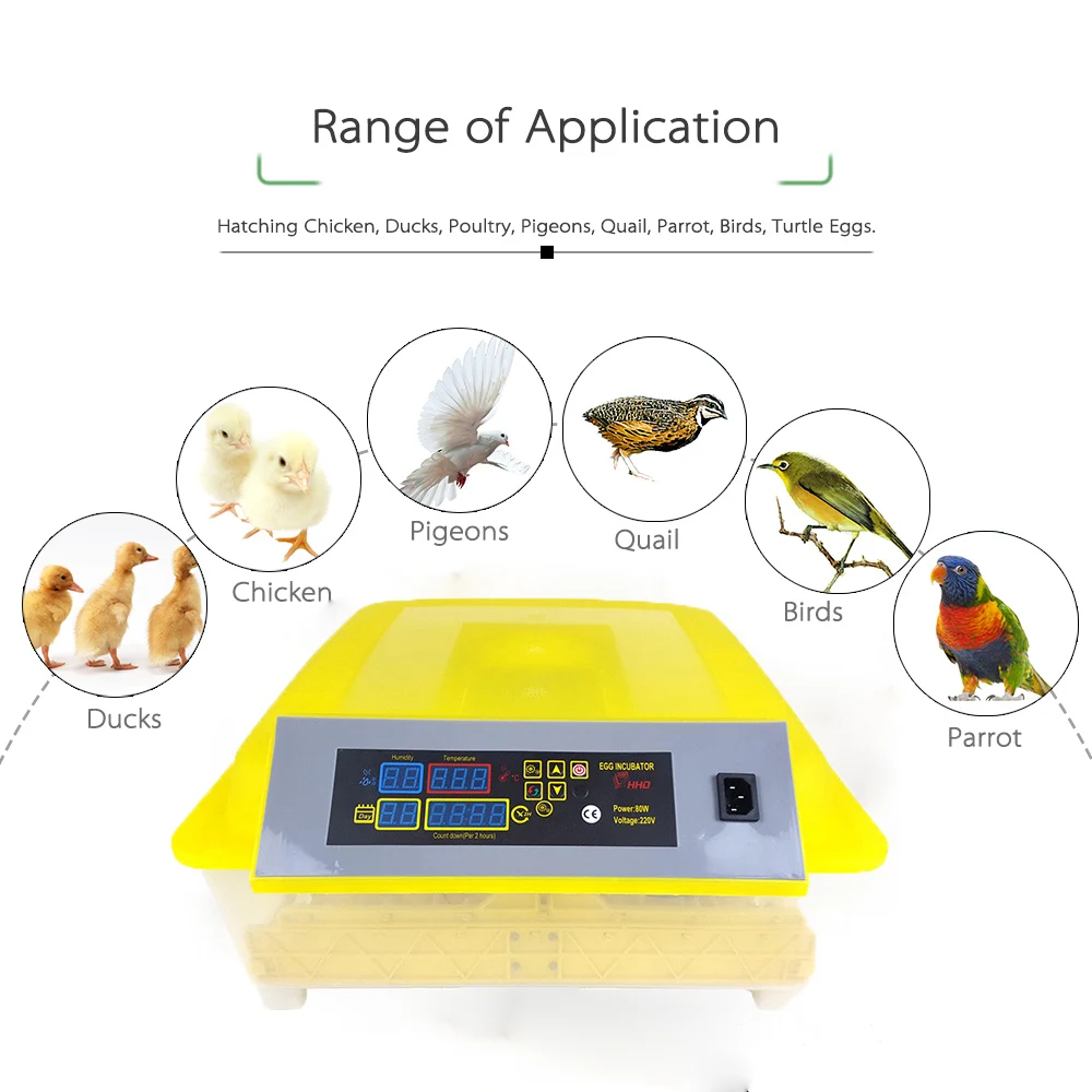 Автоматический инкубатор для яиц 48 токарный куриных с контролем