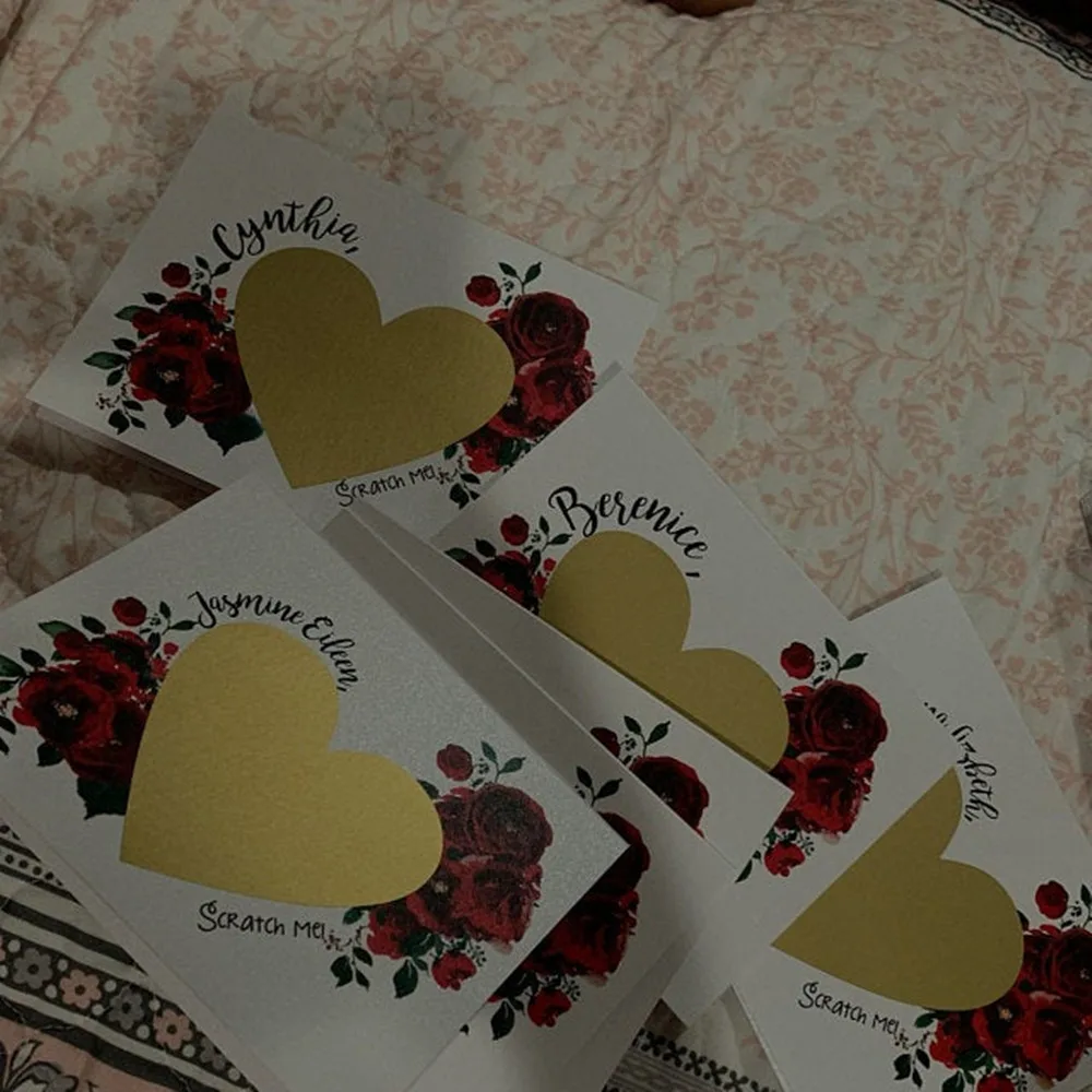 Индивидуальное предложение красная открытка для подружек невесты с надписью