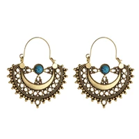 fashion retro national wind earrings vintage earrings hollow pattern earrings female jewelry tassel earrings