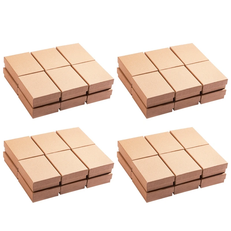 

Акция! Бумажная шкатулка для украшений ручной работы, коричневые бумажные серьги/коробка для аксессуаров, коробка из крафт-бумаги «сделай с...