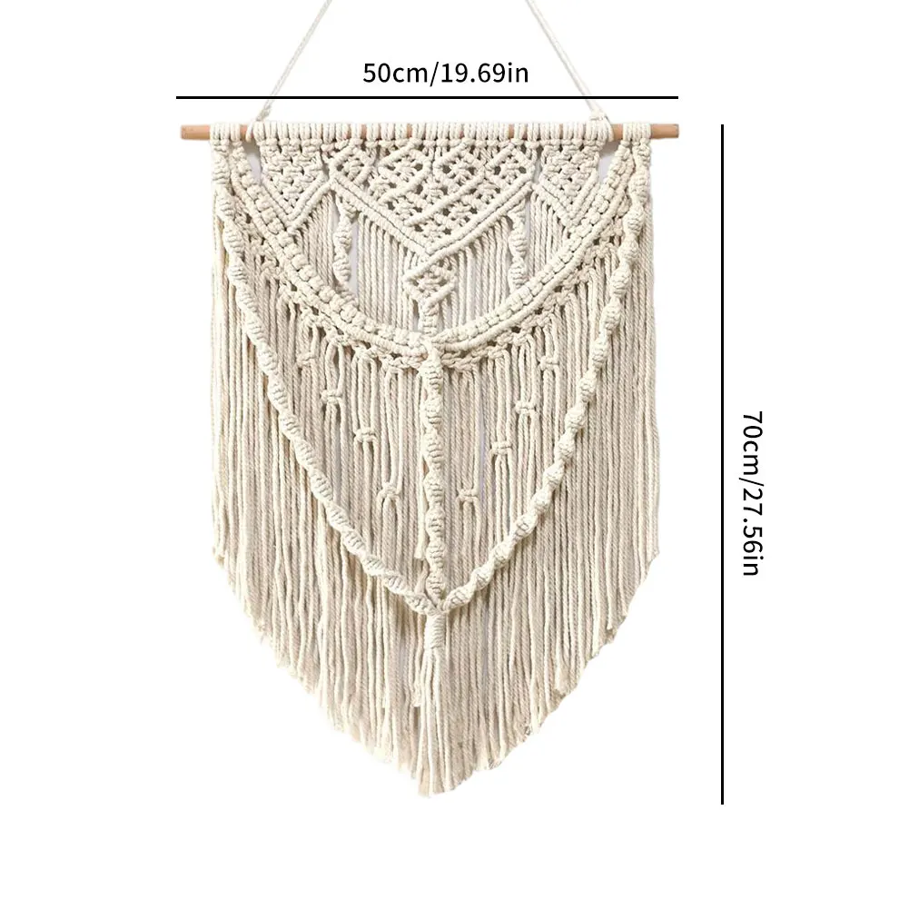 

Hand-Woven Pendant Macrame Wall Hanging Boho Woven Tapestry Bohemian Crafts Room Decoration Gorgeous Tapestry For Home Decor