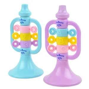 Труба детская пластиковая разноцветная с динамиком, 1 шт.