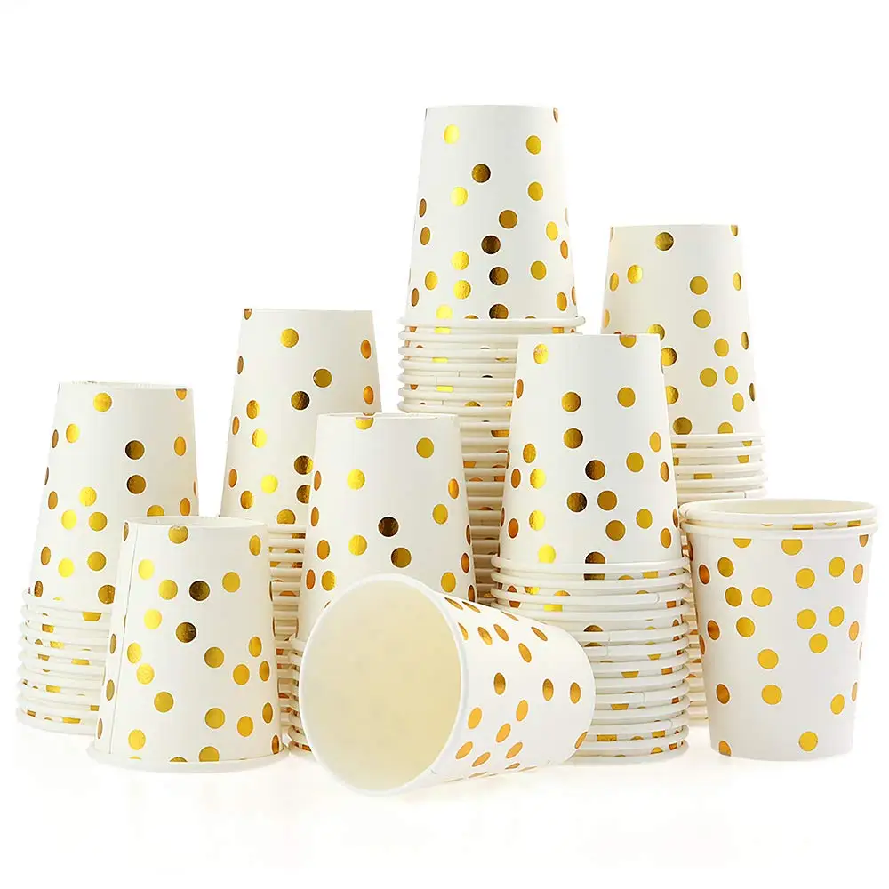 10 шт. одноразовые бумажные чашки розовое золото украшения для дня рождения