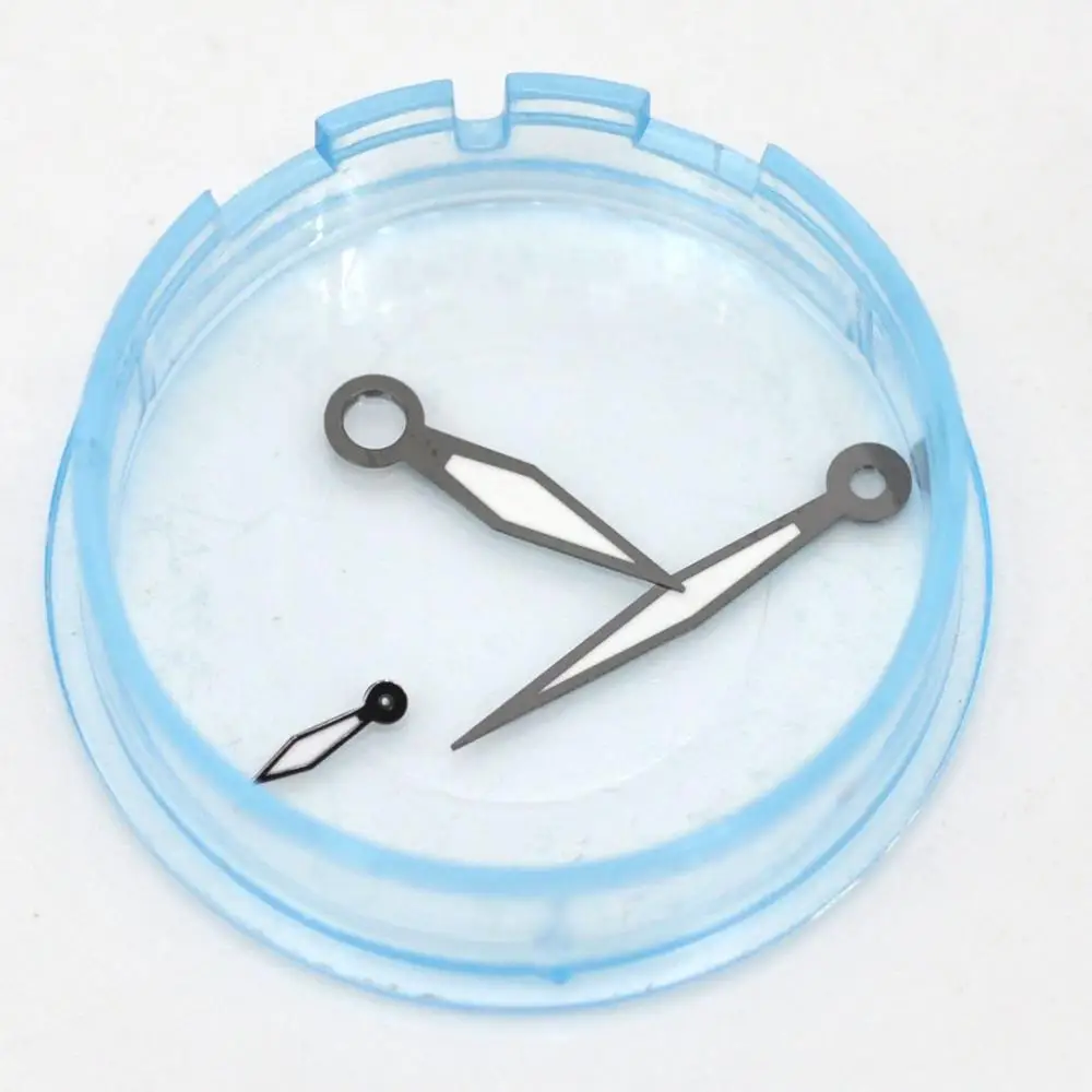 Мужские часы стрелки светящиеся черные и белые руки подходят 44 мм eta 6497 6498 Рука