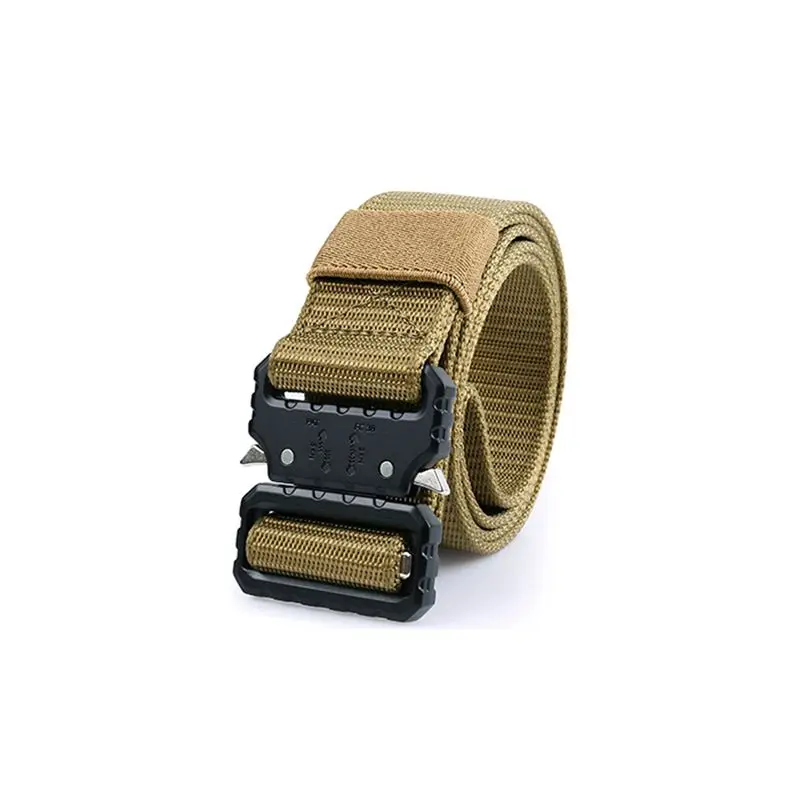 Tactical Belt Military Belt Army Combat Training Outdoor Hunting Adjustable High Quality Nylon Belt Security Accessories - Цвет: Khaki  belt
