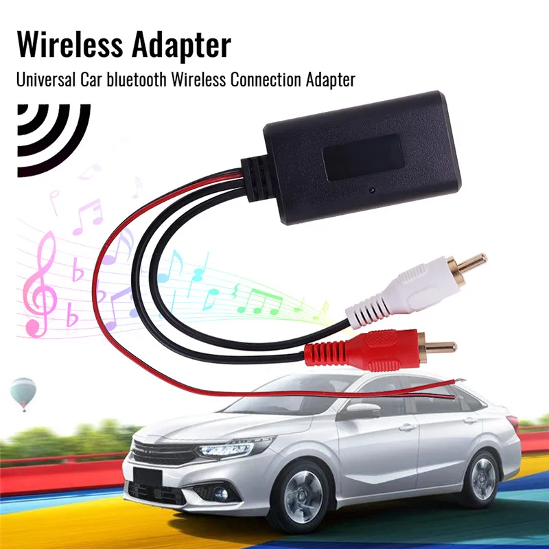 

Беспроводной автомобильный Bluetooth-адаптер для подключения стереодинамиков с 2 RCA AUX IN музыкальный аудио вход беспроводной кабель для авто
