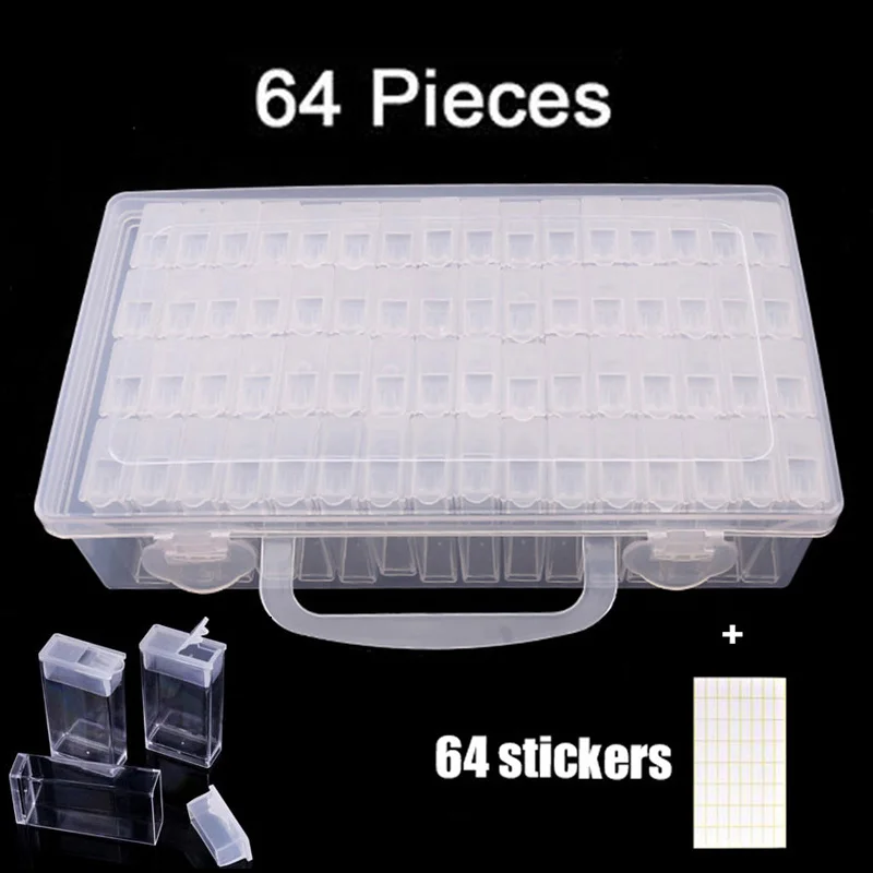 64/128 сетки пластиковый ящик органайзер Медицина Чехол алмазов картина для