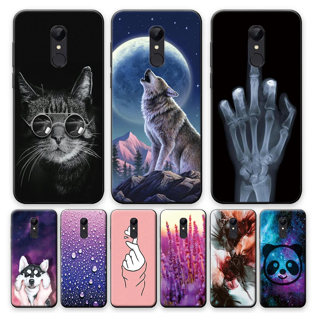 Чехол для Xiaomi Redmi 5 5A Plus чехол на силиконовая Мягкая задняя крышка телефона милый