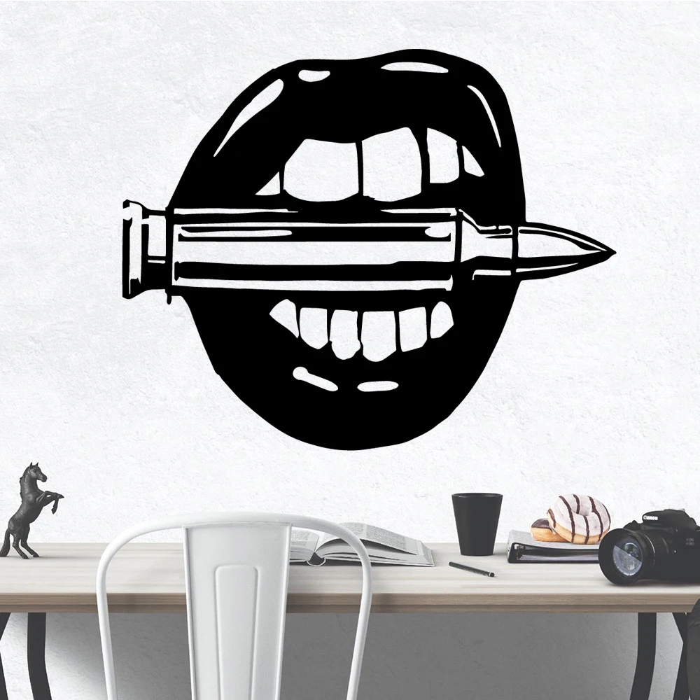 Мультяшный стиль Настенная Наклейка для губ красивая декоративная настенная