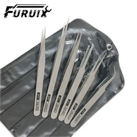 6pcs tweezers set stainless steel hobby electronic jewelry watch industrial precision repairs tool