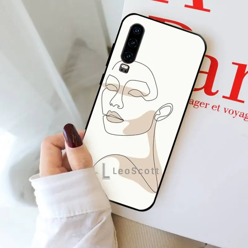 

Abstract line art Phone Cases For Huawei Y5 Y6 II Y7 Y9 PRIME 2018 2019 NOVA3E P20 PRO P10 Honor 10