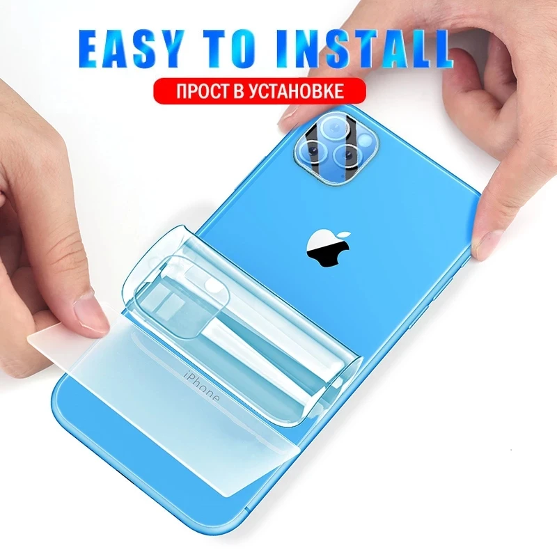 

Camera Tempered Glass For iPhone 11 12 Pro Max Hydrogel Film SE 2020 Screen Protector 8 7 Plus XR X XS Full Cover Soft Back Film