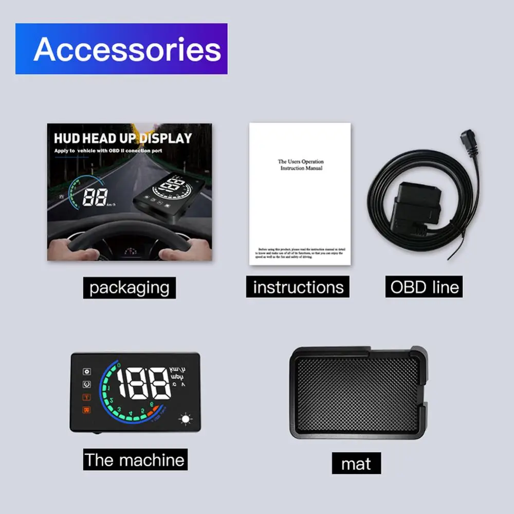 Автомобильный HUD OBD2 OLOMM L2 3 5 дюймовый дисплей с измерителем скорости