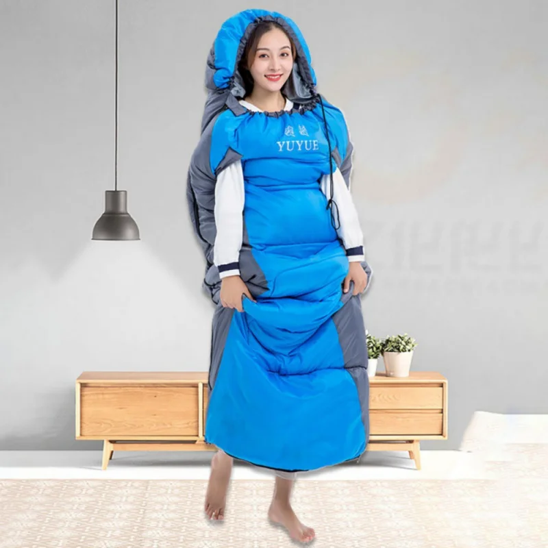 

Camping Sleeping Bag, Lightweight 4 Season Warm & Cold Envelope Backpacking Sleeping Bag Single Person Zip Hiking Camping Suit C