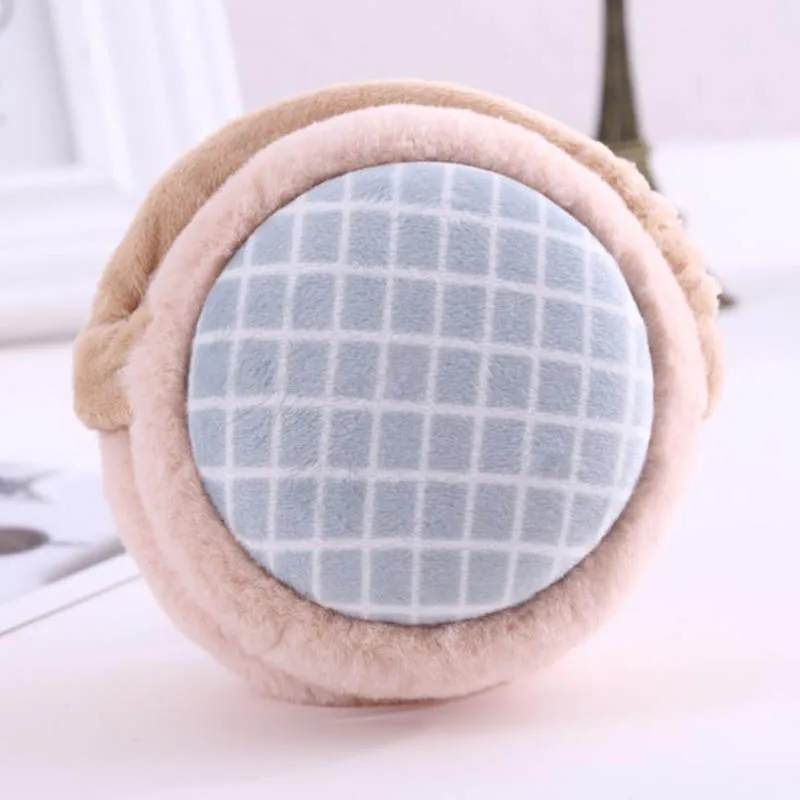 M15 Light Gray Женские/девичьи/любовные наушники Calymel, однотонные Мягкие плюшевые складные наушники с гамбургером, теплые зимние наушники - Цвет: M15 Light Gray