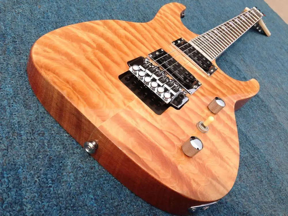 Натуральный цвет покрытая кленом гриф гитары ra красное дерево тело тремоло мост