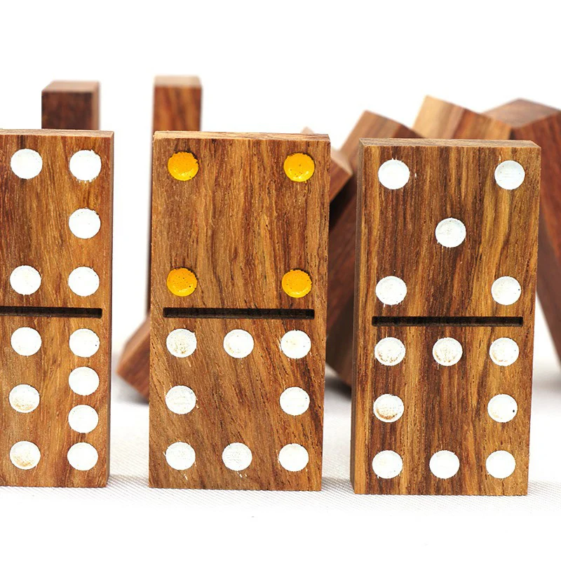 Высокое качество ящик из твердой древесины домино игровой Пай Гоу двойной 6/9/12