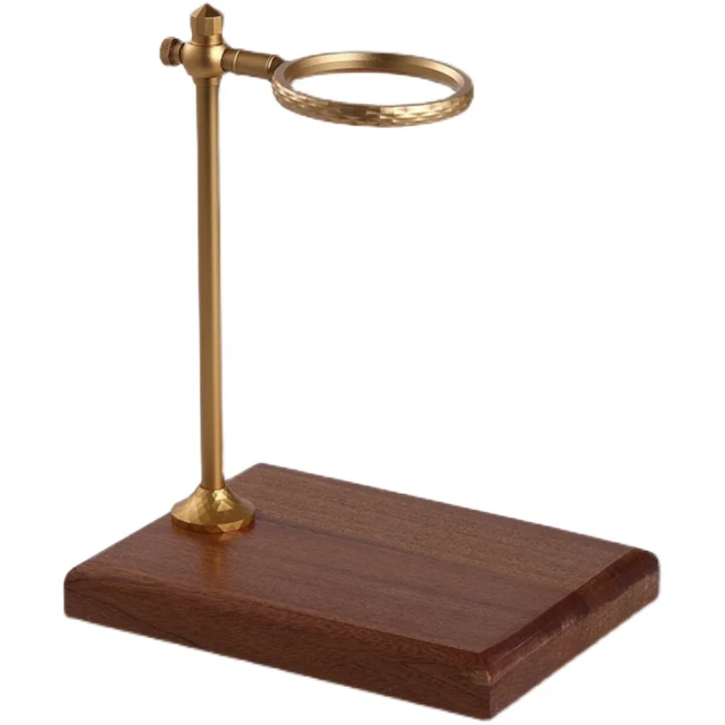 Soporte de filtro de caf&eacute; de Metal, soporte de taza de caf&eacute; Retro, Simple, un solo producto, estante de caf&eacute; con punz&oacute;n de mano, taza de filtro de bronce-4