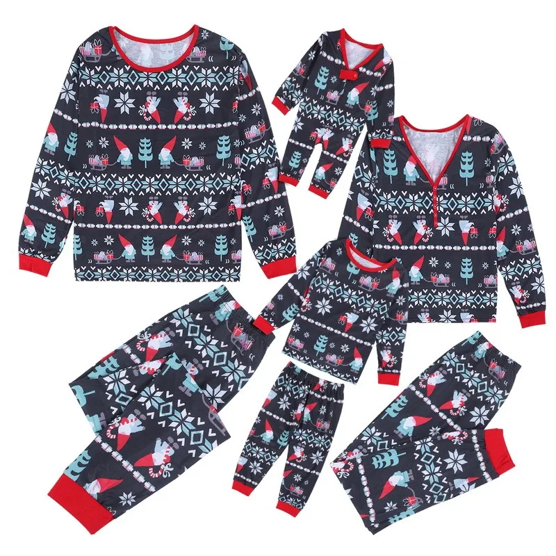 

2021 Christmas Homewear Matching Family Outfits Mommy And Me Clothes Set Father Son Pyjamas Outfits Family Look Pijama Nightwear
