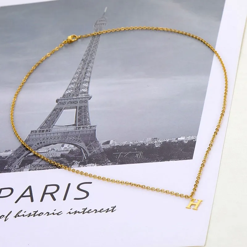 Персонализированное ожерелье с именем колье золотыми буквами на заказ ожерелья